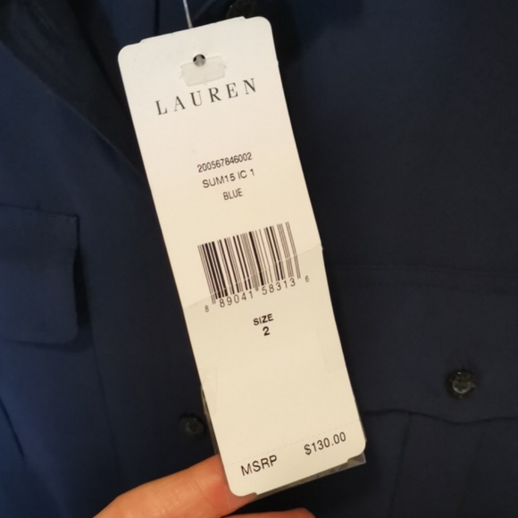 Lauren Ralph Lauren Navy Shirt Dress - Picture 5 of 5